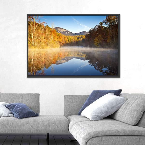South Carolina Autumn Sunrise Canvas Wall Art-3 Horizontal-Gallery Wrap-25" x 16"-Tiaracle