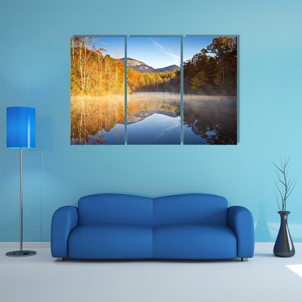 South Carolina Autumn Sunrise Canvas Wall Art-3 Horizontal-Gallery Wrap-37" x 24"-Tiaracle