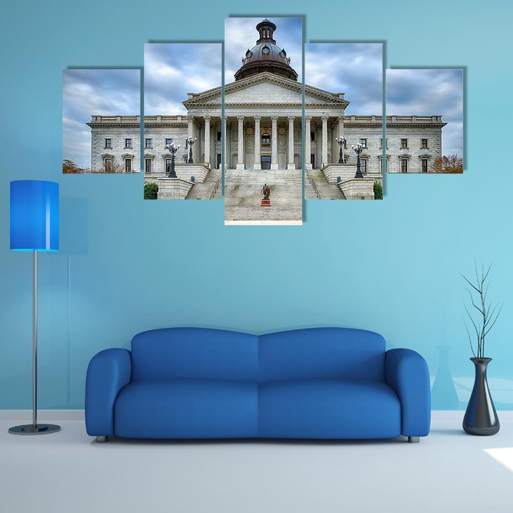 South Carolina State Capitol Building Canvas Wall Art-5 Star-Gallery Wrap-62" x 32"-Tiaracle