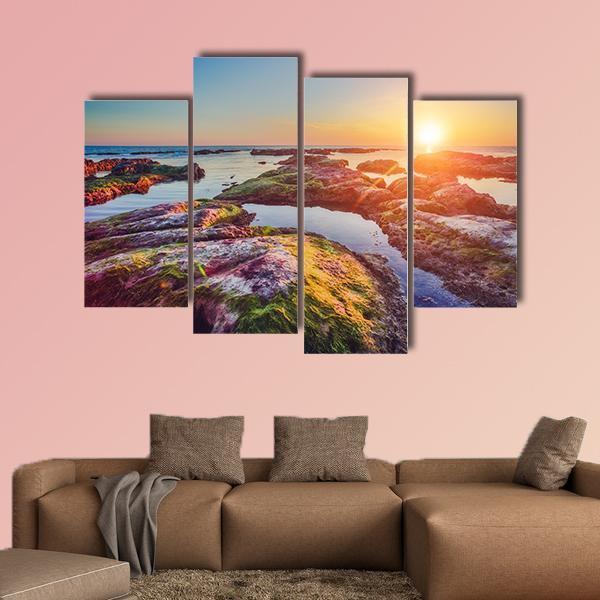 South Coast Of Island Sicily Italy Canvas Wall Art-4 Pop-Gallery Wrap-50" x 32"-Tiaracle