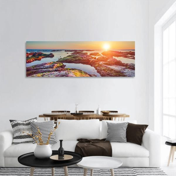 South Coast Of Island Sicily Italy Panoramic Canvas Wall Art-1 Piece-36" x 12"-Tiaracle