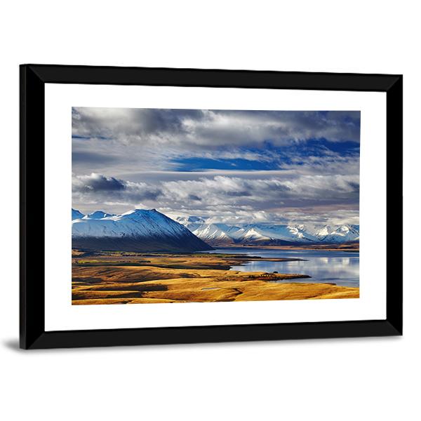 Southern Alps And Lake Tekapo Canvas Wall Art-3 Horizontal-Gallery Wrap-25" x 16"-Tiaracle