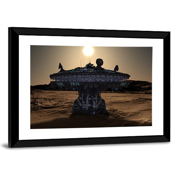 Space Station Canvas Wall Art-3 Horizontal-Gallery Wrap-25" x 16"-Tiaracle