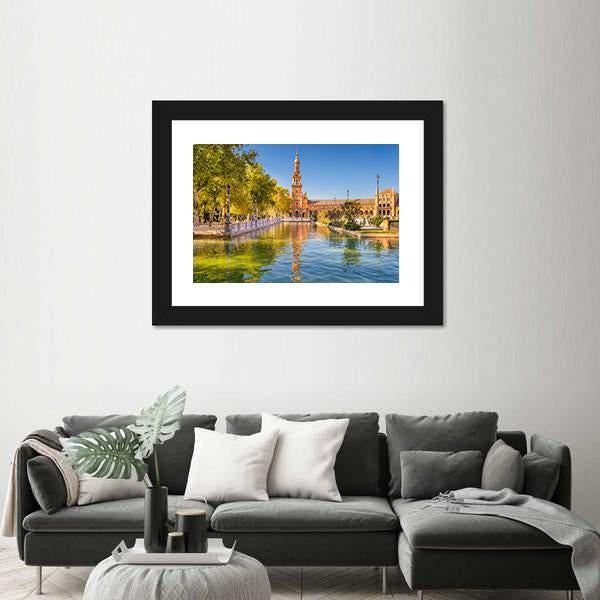 Spain At Spanish Square Canvas Wall Art-3 Horizontal-Gallery Wrap-25" x 16"-Tiaracle