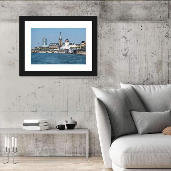 Spectecular View On The Rhine Promenade Canvas Wall Art-3 Horizontal-Gallery Wrap-25" x 16"-Tiaracle