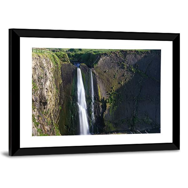 Spekes Mill Mouth Waterfall Canvas Wall Art-3 Horizontal-Gallery Wrap-25" x 16"-Tiaracle