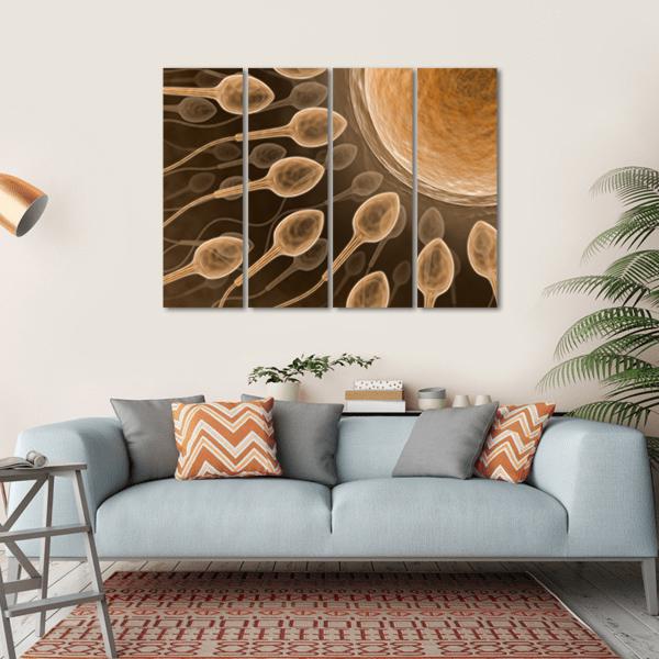 Sperm Close Up Canvas Wall Art-4 Horizontal-Gallery Wrap-34" x 24"-Tiaracle