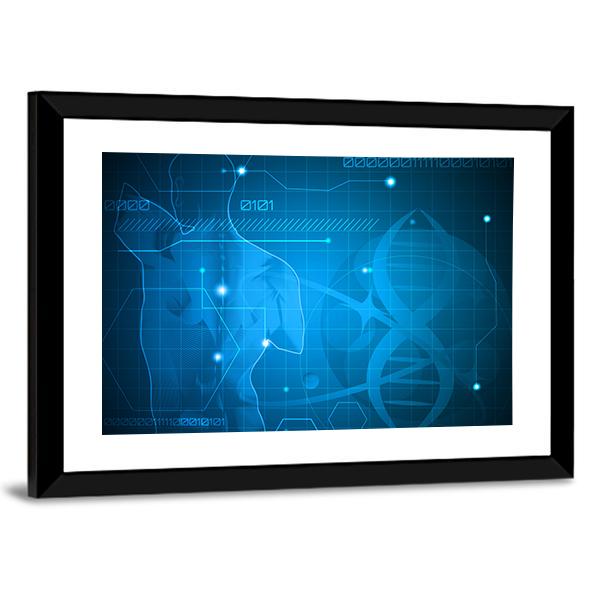 Spine & Gene Chain Canvas Wall Art-3 Horizontal-Gallery Wrap-25" x 16"-Tiaracle