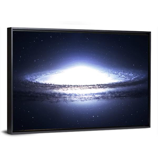 Spiral Galaxy In Deep Space Canvas Wall Art-3 Horizontal-Gallery Wrap-25" x 16"-Tiaracle