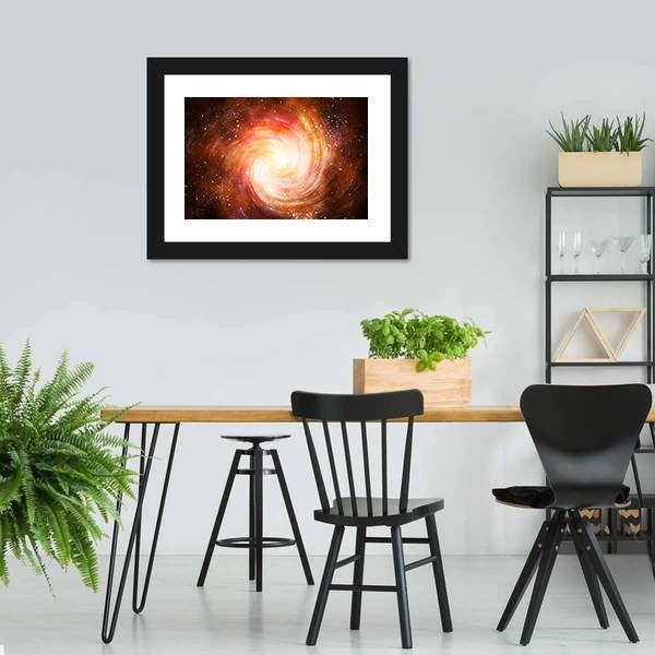 Spiral Galaxy In Space Canvas Wall Art-5 Horizontal-Gallery Wrap-22" x 12"-Tiaracle