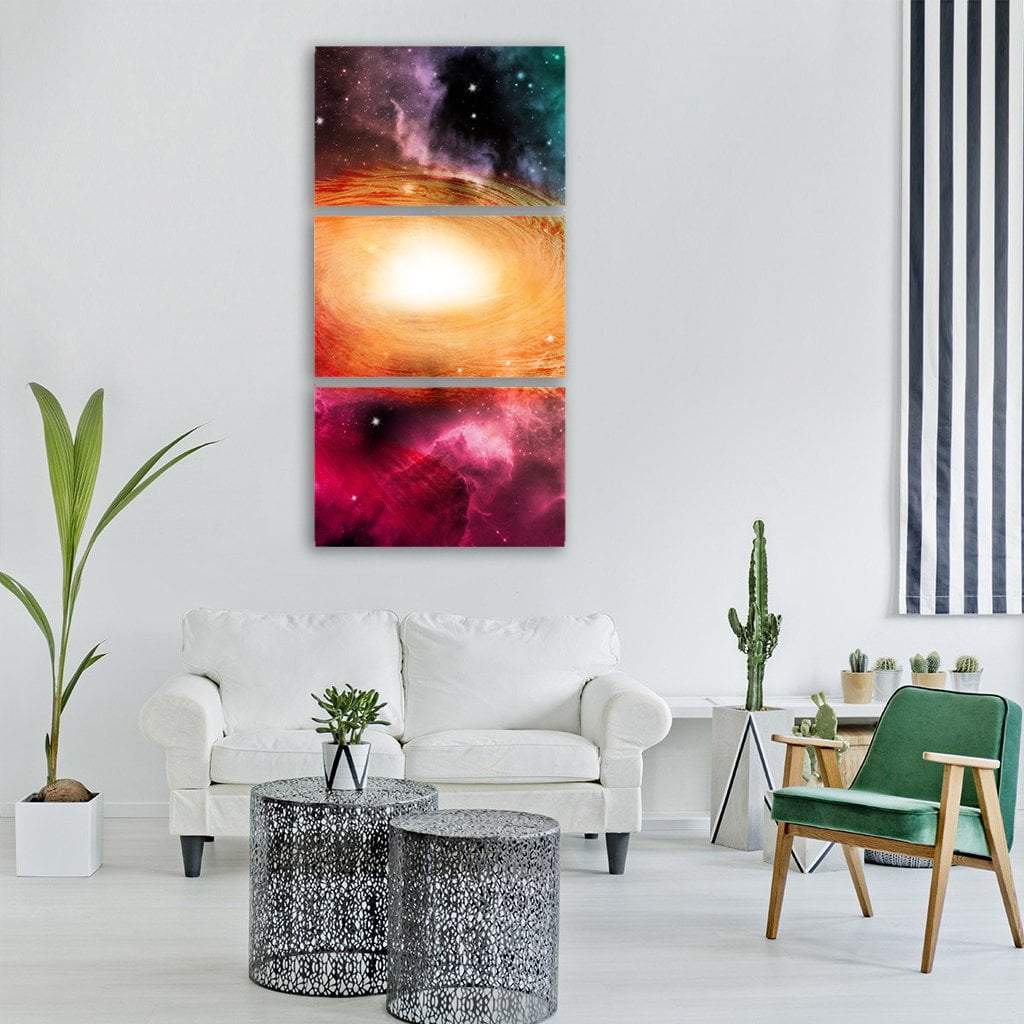 Beautiful Spiral Galaxy Vertical Canvas Wall Art-3 Vertical-Gallery Wrap-12" x 25"-Tiaracle