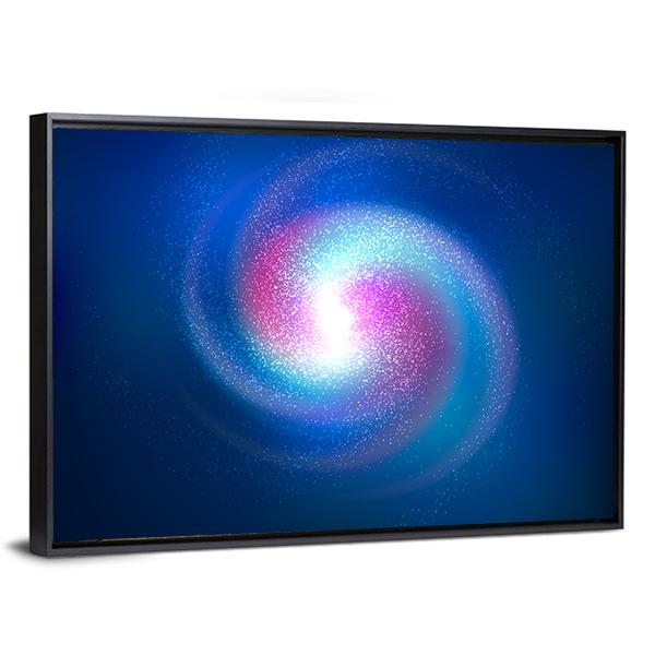 Spiral Nebula With Stars Canvas Wall Art-3 Horizontal-Gallery Wrap-25" x 16"-Tiaracle