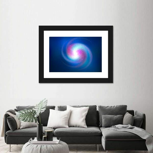 Spiral Nebula With Stars Canvas Wall Art-3 Horizontal-Gallery Wrap-25" x 16"-Tiaracle