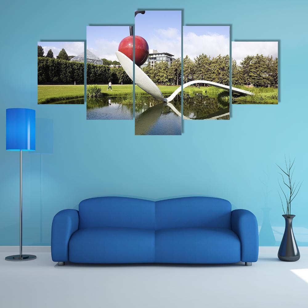 Spoonbridge And Cherry Canvas Wall Art-5 Star-Gallery Wrap-62" x 32"-Tiaracle