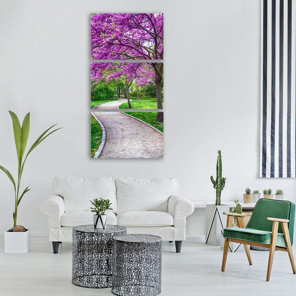Spring Beauty In Madrid Spain Vertical Canvas Wall Art-3 Vertical-Gallery Wrap-12" x 25"-Tiaracle