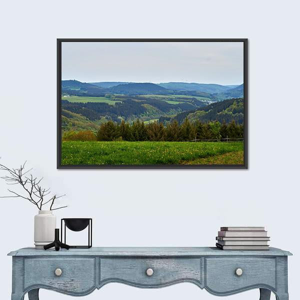 Spring In The Eifel Canvas Wall Art-1 Piece-Floating Frame-24" x 16"-Tiaracle