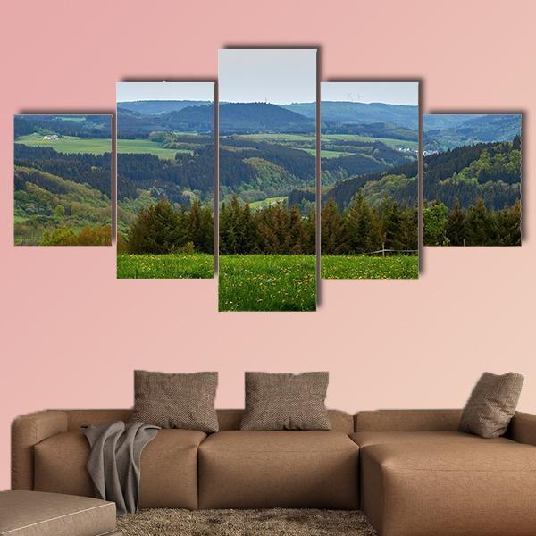 Spring In The Eifel Canvas Wall Art-5 Star-Gallery Wrap-62" x 32"-Tiaracle