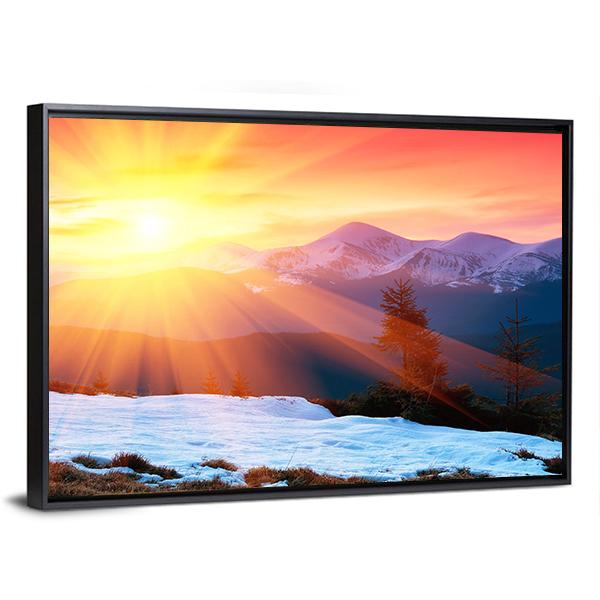 Spring Landscape With The Cloudy Sky Canvas Wall Art-3 Horizontal-Gallery Wrap-25" x 16"-Tiaracle