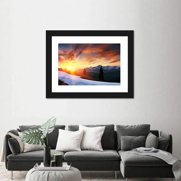 Spring Landscape With The Cloudy Sky Canvas Wall Art-3 Horizontal-Gallery Wrap-25" x 16"-Tiaracle