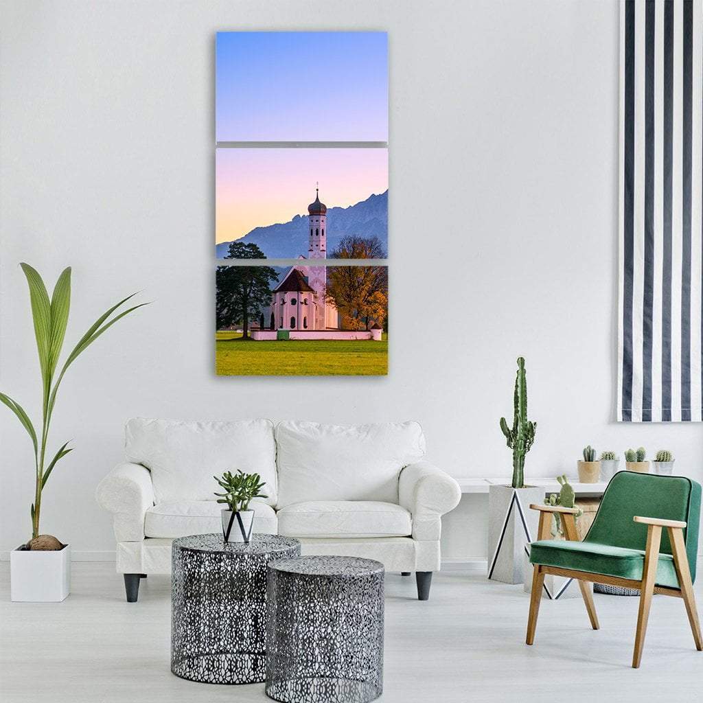 St Coloman Church In Bavaria Vertical Canvas Wall Art-3 Vertical-Gallery Wrap-12" x 25"-Tiaracle