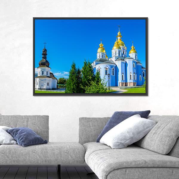 St John And Cathedral Of St Michael's Canvas Wall Art-3 Horizontal-Gallery Wrap-25" x 16"-Tiaracle
