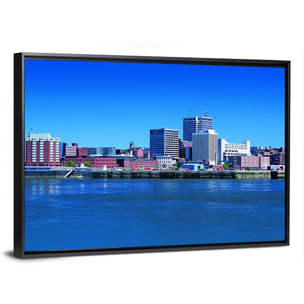 St. John In New Brunswick Atlantic Canada Canvas Wall Art-3 Horizontal-Gallery Wrap-25" x 16"-Tiaracle