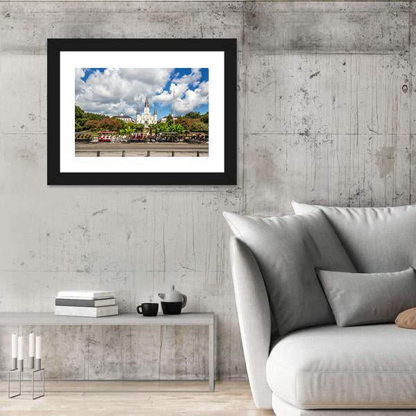 St. Louis Cathedral in the French Quarter Canvas Wall Art-3 Horizontal-Gallery Wrap-25" x 16"-Tiaracle