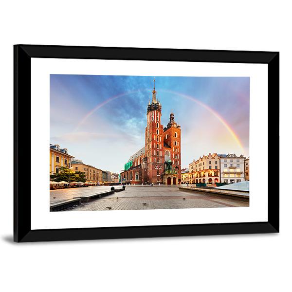 St Mary's Basilica In Krakow Vertical Canvas Wall Art-3 Vertical-Gallery Wrap-12" x 25"-Tiaracle