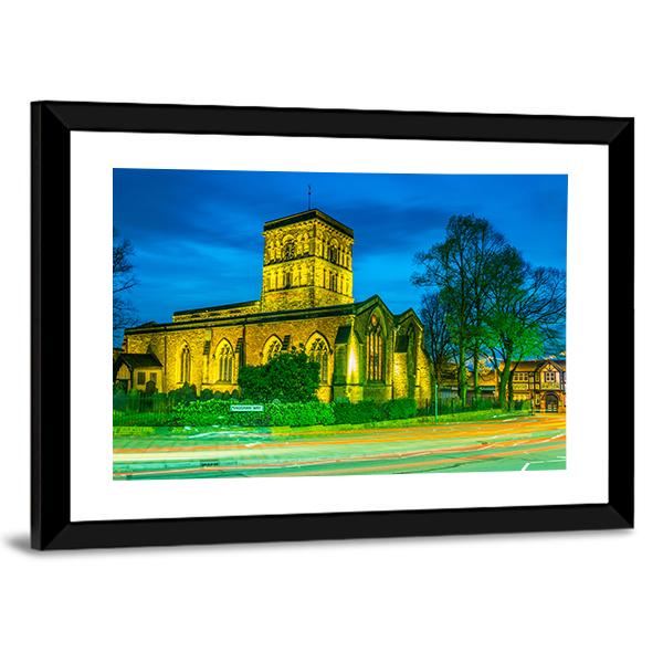 St Nicholas Church In Leicester Canvas Wall Art-3 Horizontal-Gallery Wrap-25" x 16"-Tiaracle