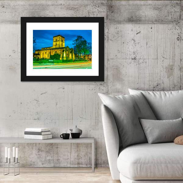 St Nicholas Church In Leicester Canvas Wall Art-3 Horizontal-Gallery Wrap-25" x 16"-Tiaracle