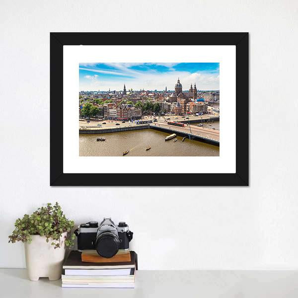 St. Nicolas Church Canvas Wall Art-1 Piece-Framed Print-20" x 16"-Tiaracle