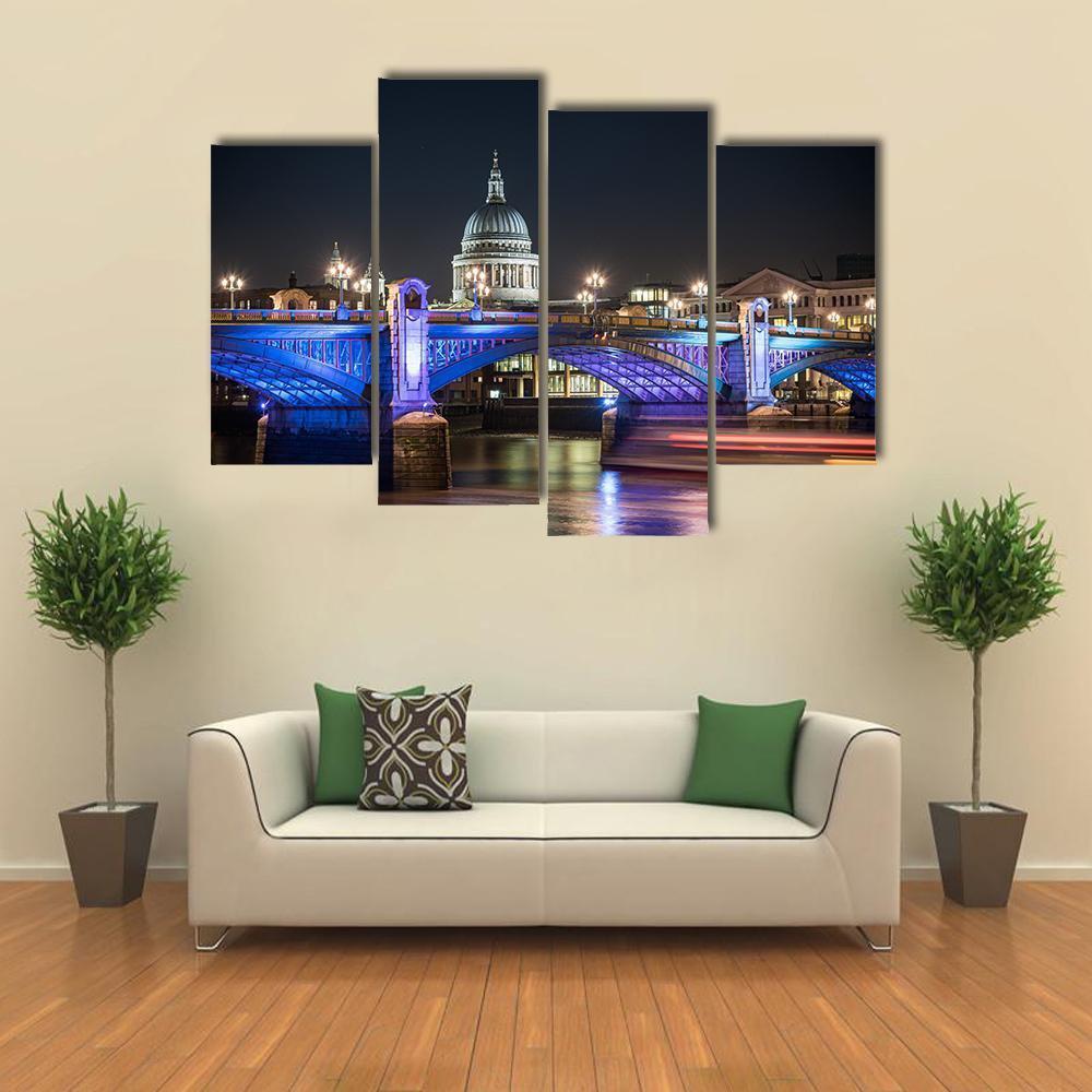 St Paul's Cathedral In London Canvas Wall Art-4 Pop-Gallery Wrap-50" x 32"-Tiaracle