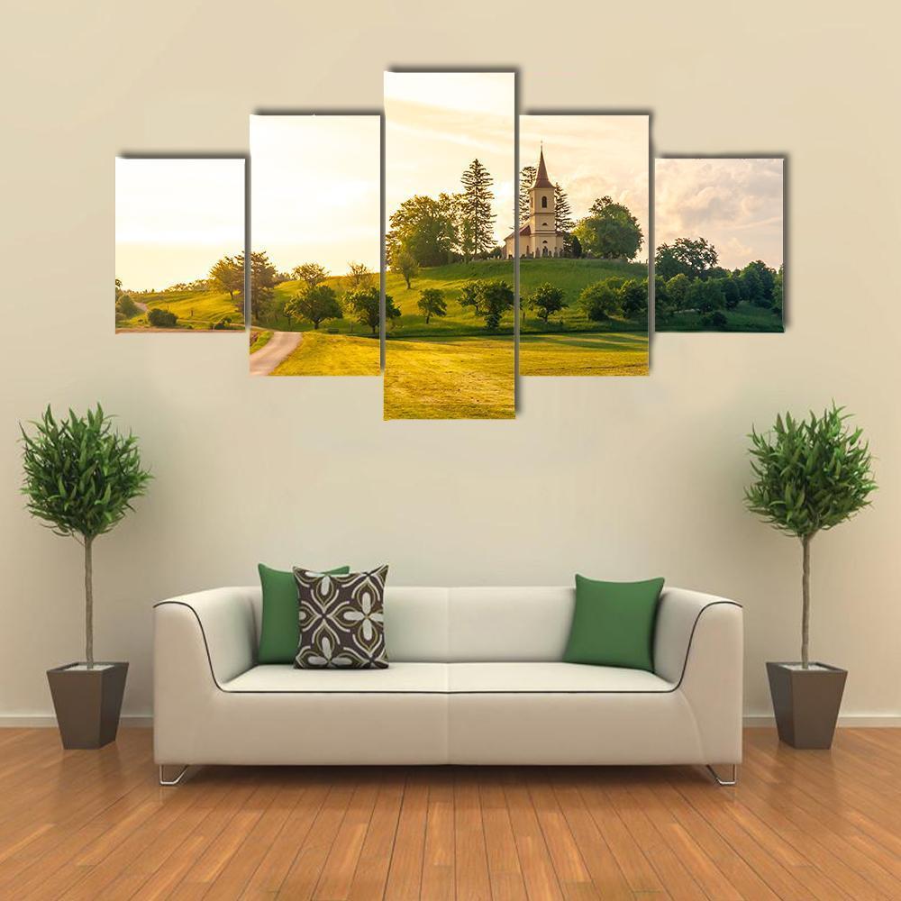 St Peter And Pauls Church In Czech Republic Canvas Wall Art-5 Star-Gallery Wrap-62" x 32"-Tiaracle