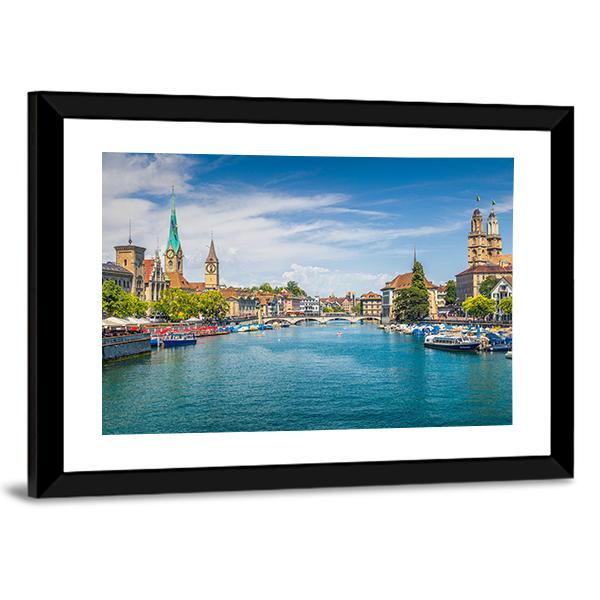 St. Peter At Lake Zurich Canvas Wall Art-3 Horizontal-Gallery Wrap-25" x 16"-Tiaracle