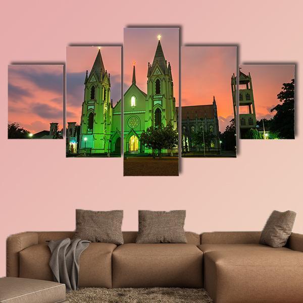 St Sebastian Cathedral Canvas Wall Art-5 Star-Gallery Wrap-62" x 32"-Tiaracle