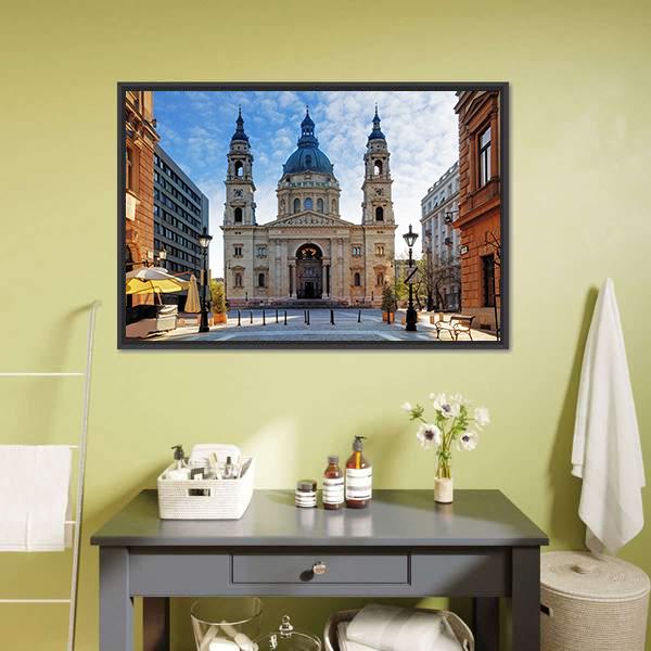 St Stephen's Basilica Canvas Wall Art-1 Piece-Floating Frame-24" x 16"-Tiaracle