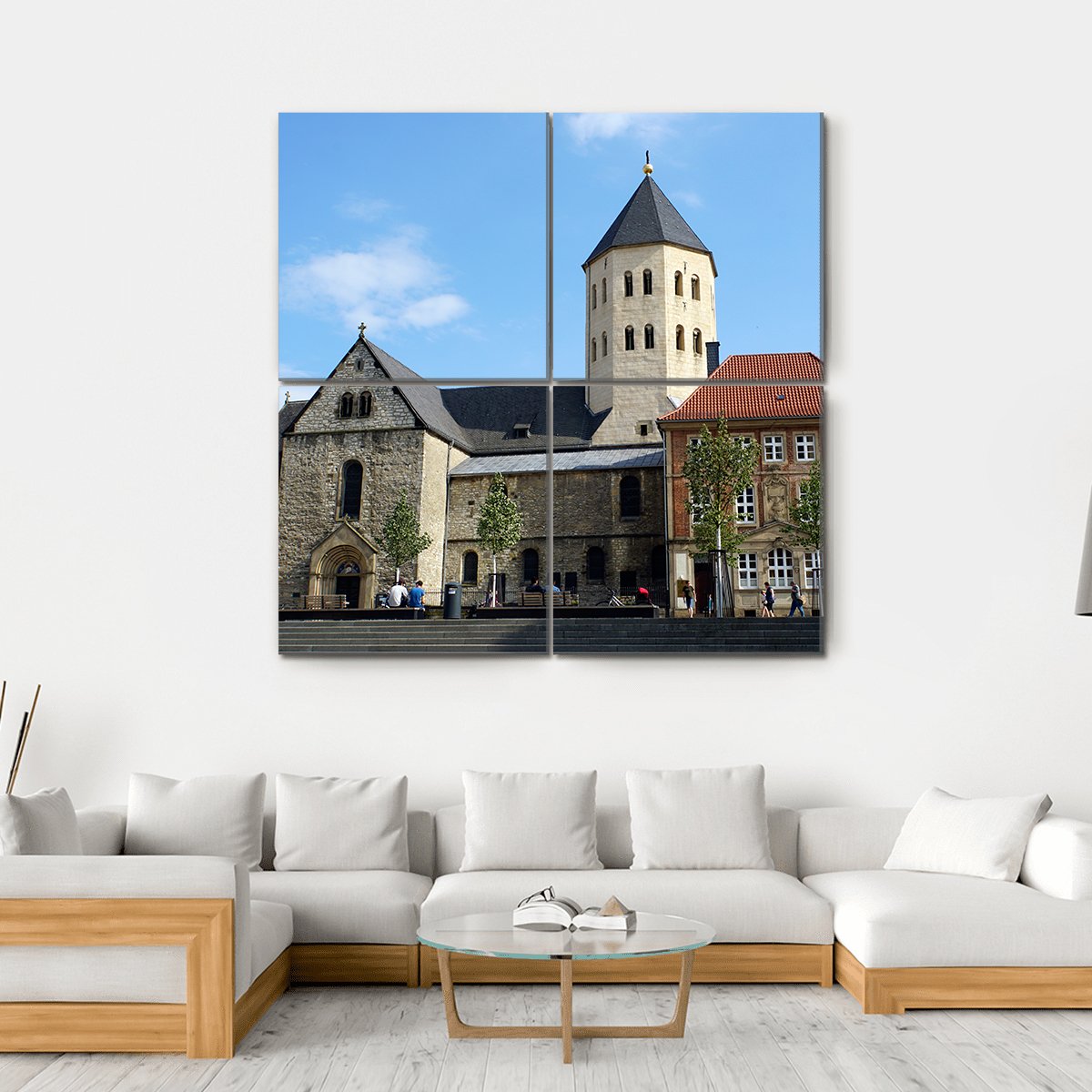 St Ulrich Church In North Rhine Germany Canvas Wall Art-4 Square-Gallery Wrap-17" x 17"-Tiaracle