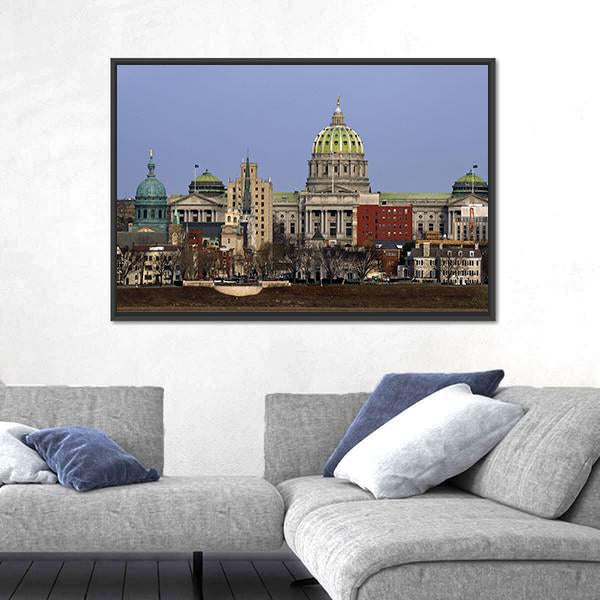 State Capitol Complex Canvas Wall Art-3 Horizontal-Gallery Wrap-25" x 16"-Tiaracle