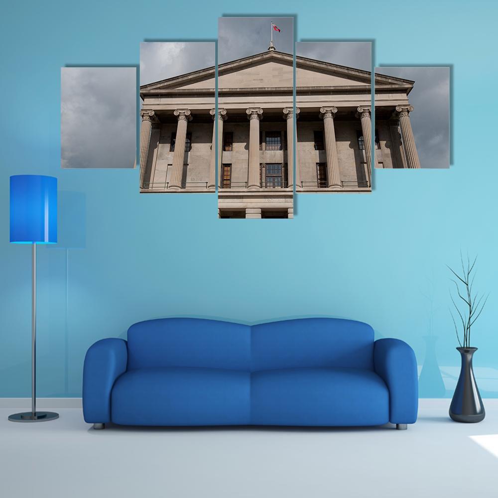 State Capitol In Nashville Canvas Wall Art-5 Star-Gallery Wrap-62" x 32"-Tiaracle