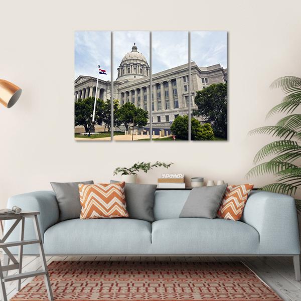 State Capitol Of Missouri Canvas Wall Art-4 Horizontal-Gallery Wrap-34" x 24"-Tiaracle