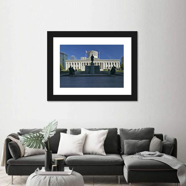 State Capitol Of Ohio Canvas Wall Art-3 Horizontal-Gallery Wrap-25" x 16"-Tiaracle