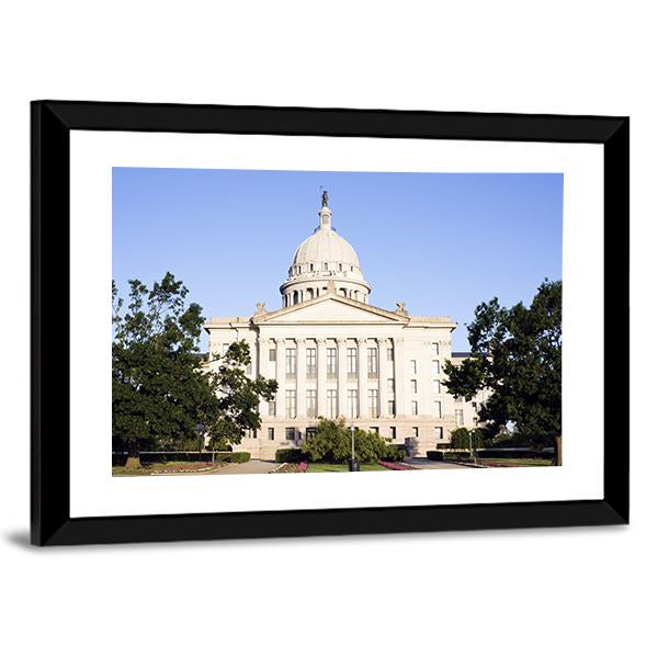 State Capitol Of Oklahoma Canvas Wall Art-3 Horizontal-Gallery Wrap-25" x 16"-Tiaracle