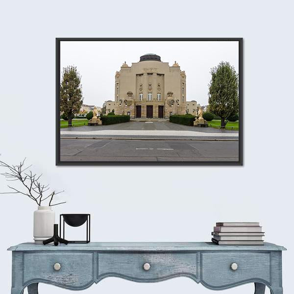 State Theater In Cottbus Canvas Wall Art-5 Horizontal-Gallery Wrap-22" x 12"-Tiaracle