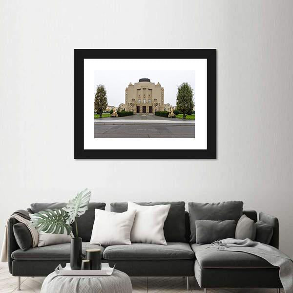 State Theater In Cottbus Panoramic Canvas Wall Art-1 Piece-36" x 12"-Tiaracle