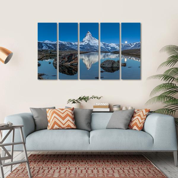 Stellilake In Afternoon Canvas Wall Art-5 Horizontal-Gallery Wrap-22" x 12"-Tiaracle
