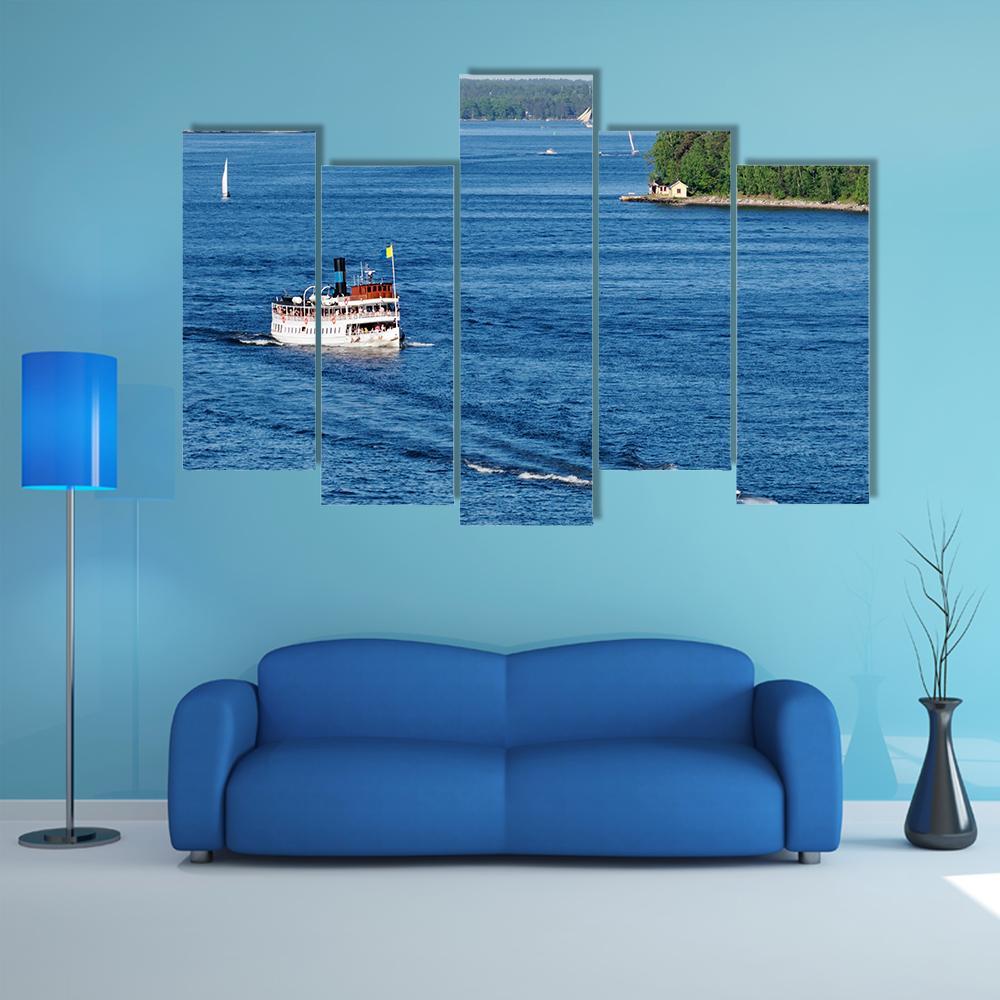 Stockholm Archipelago Canvas Wall Art-5 Pop-Gallery Wrap-47" x 32"-Tiaracle
