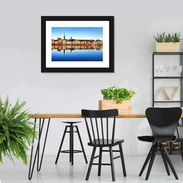 Stockholm City Canvas Wall Art-5 Horizontal-Gallery Wrap-22" x 12"-Tiaracle