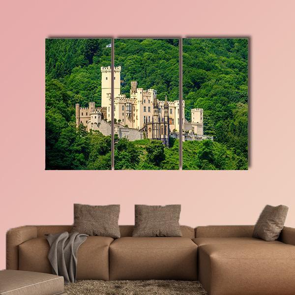 Stolzenfels Castle At Rhine Valley Canvas Wall Art-3 Horizontal-Gallery Wrap-25" x 16"-Tiaracle