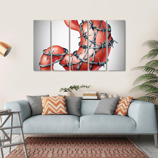 Stomach Pain Canvas Wall Art-5 Horizontal-Gallery Wrap-22" x 12"-Tiaracle