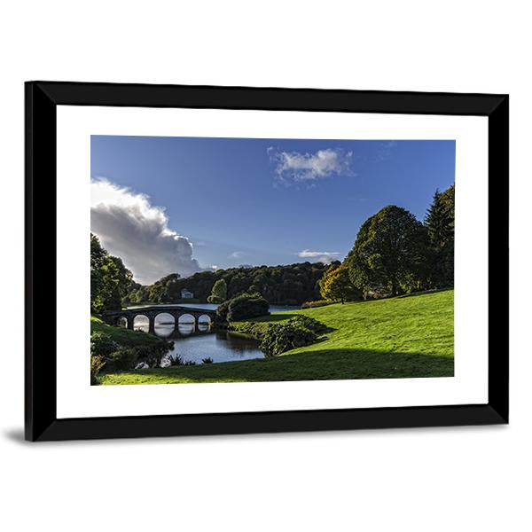 Stourhead Gardens In Wiltshire Canvas Wall Art-3 Horizontal-Gallery Wrap-25" x 16"-Tiaracle